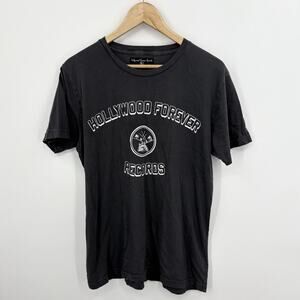 Hollywood Forever Records TShirt Medium Logo Vintage Wash Los Angeles Luxury